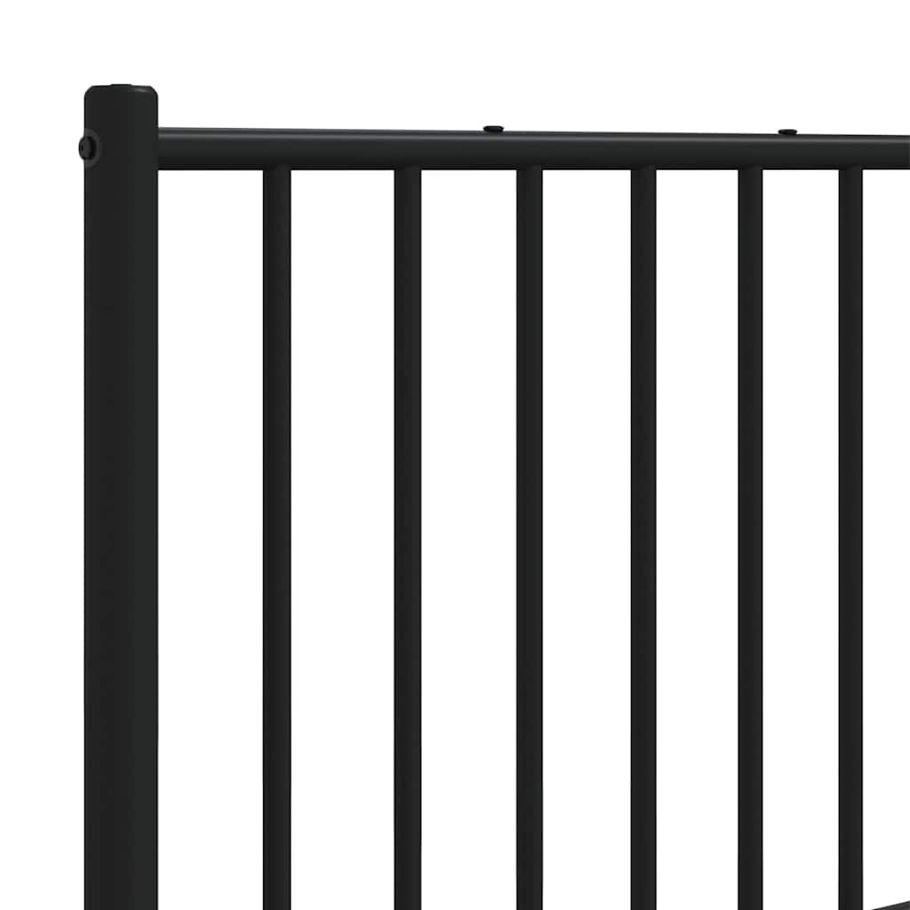 Metal Replace Headboard Black 200 cm