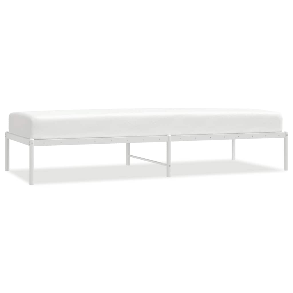 Metal Bed Frame without Mattress White 80x200cm