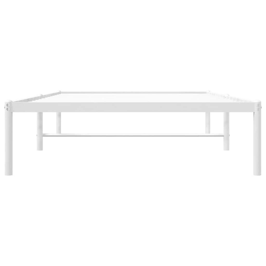 Metal Bed Frame without Mattress White 100x190cm