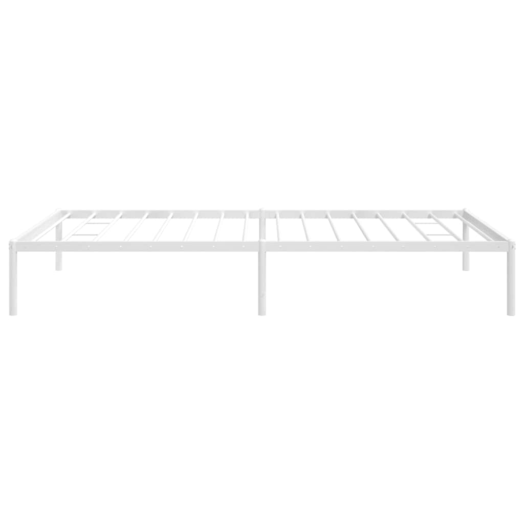 Metal Bed Frame without Mattress White 107x203cm