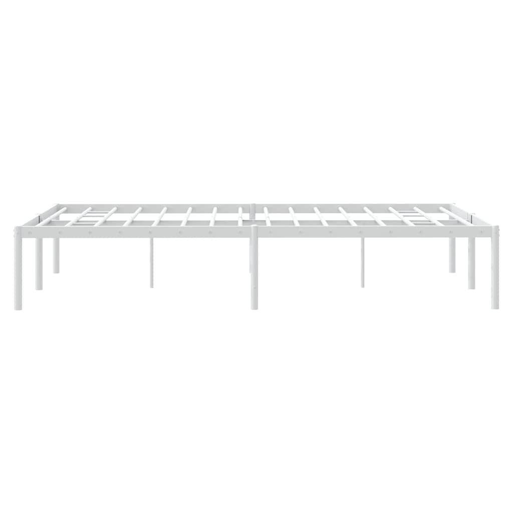 Metal Bed Frame without Mattress White 120x200cm