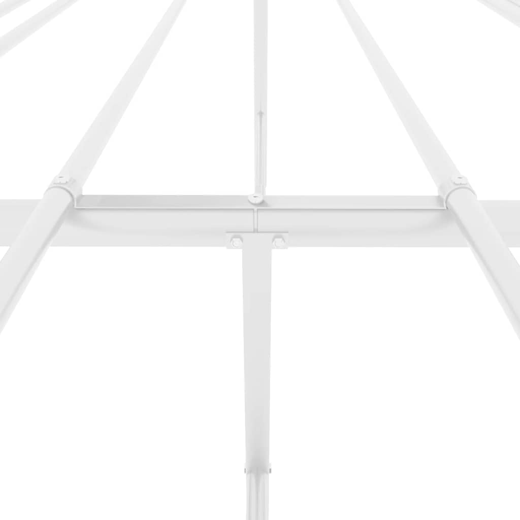Metal Bed Frame without Mattress White 160x200cm