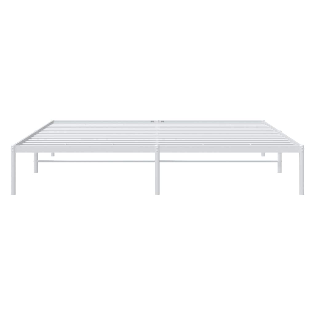 Metal Bed Frame without Mattress White 180x200cm