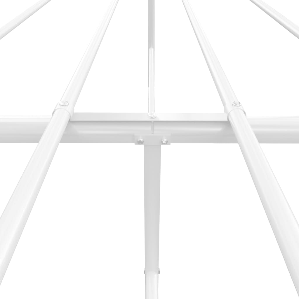 Metal Bed Frame without Mattress with Headboard White 120x190cm