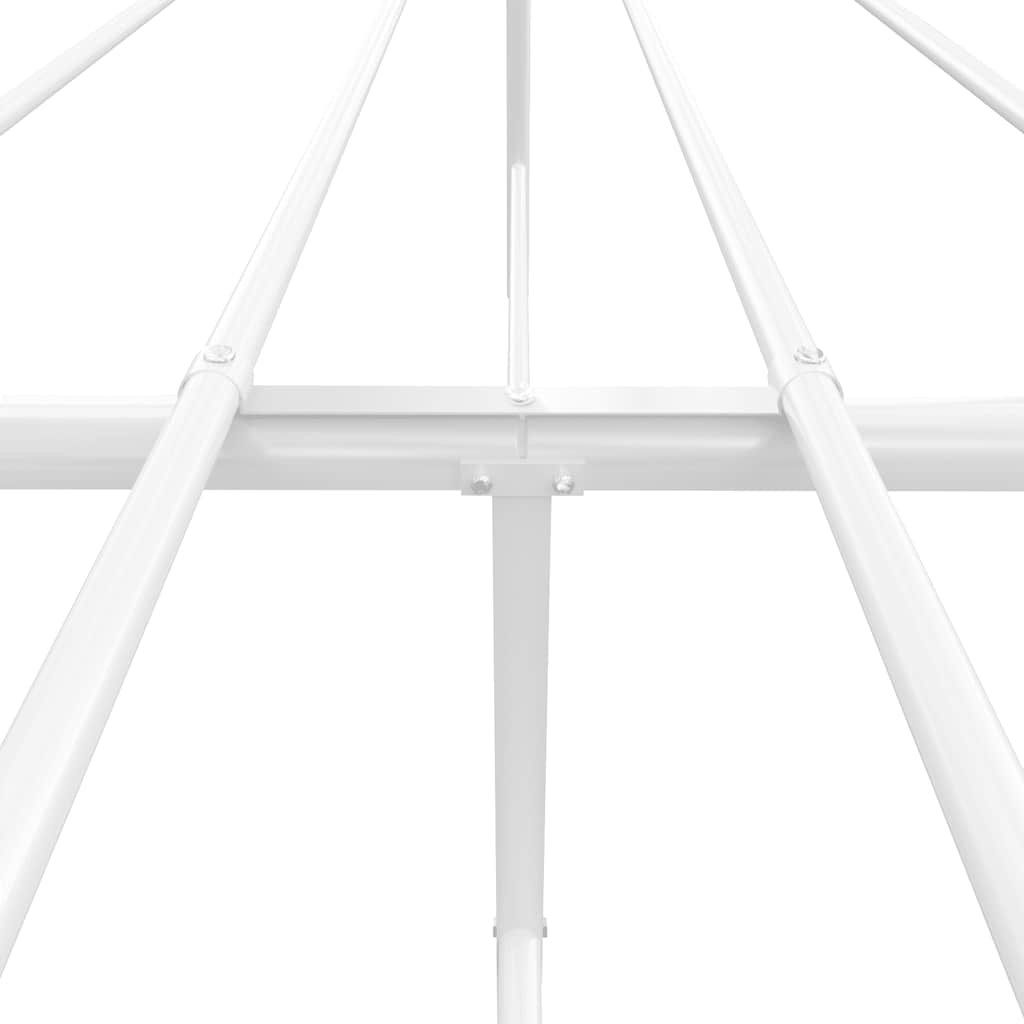 Metal Bed Frame without Mattress with Headboard White 140x200cm