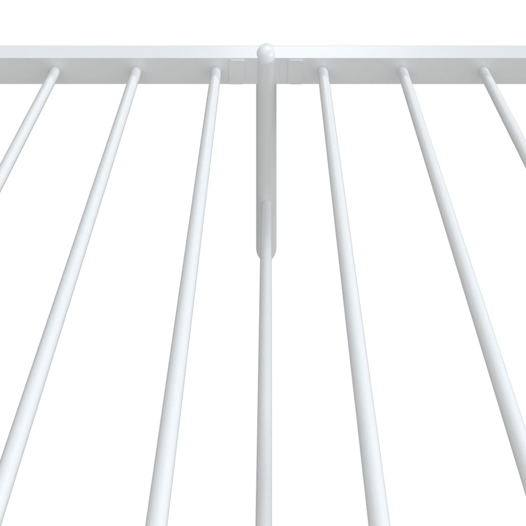 vidaXL Metal Bed Frame without Mattress with Footboard White 80x200cm