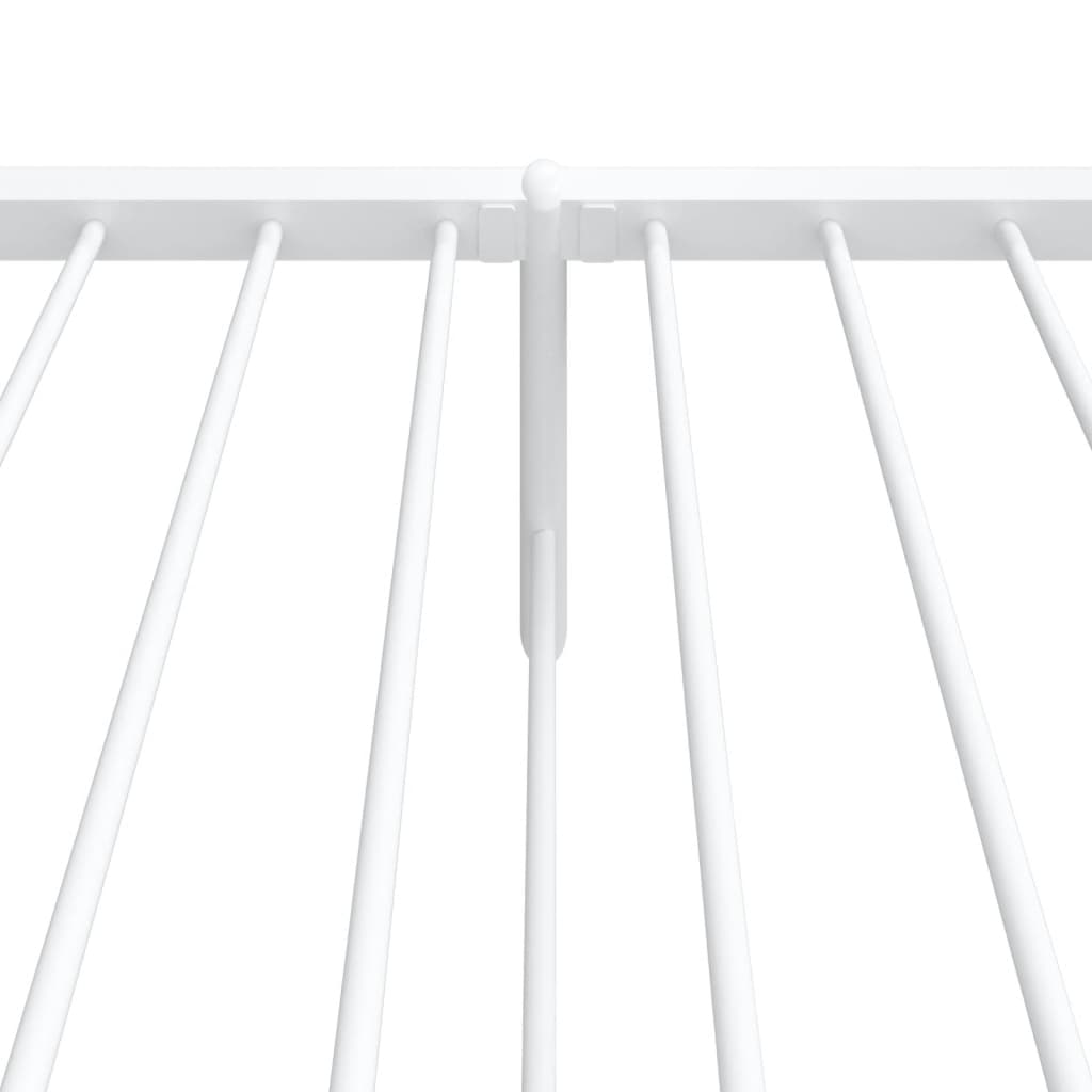 vidaXL Metal Bed Frame without Mattress with Footboard White 100x190cm