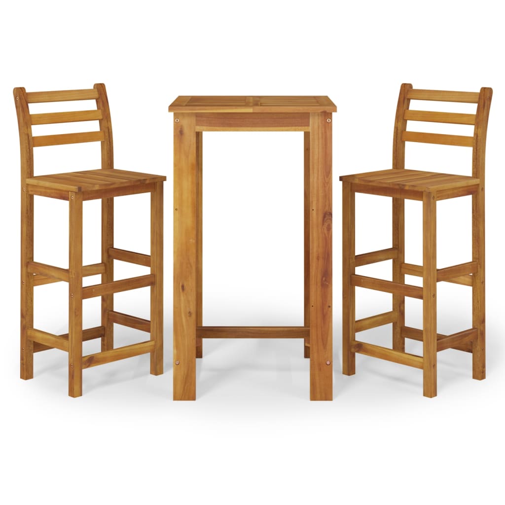 Garden Bar Set | Natural wood | Solid acacia wood | Medium | Durable