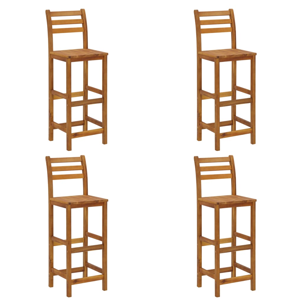 Garden Bar Set | Natural wood | Solid acacia wood | Medium | Footrest