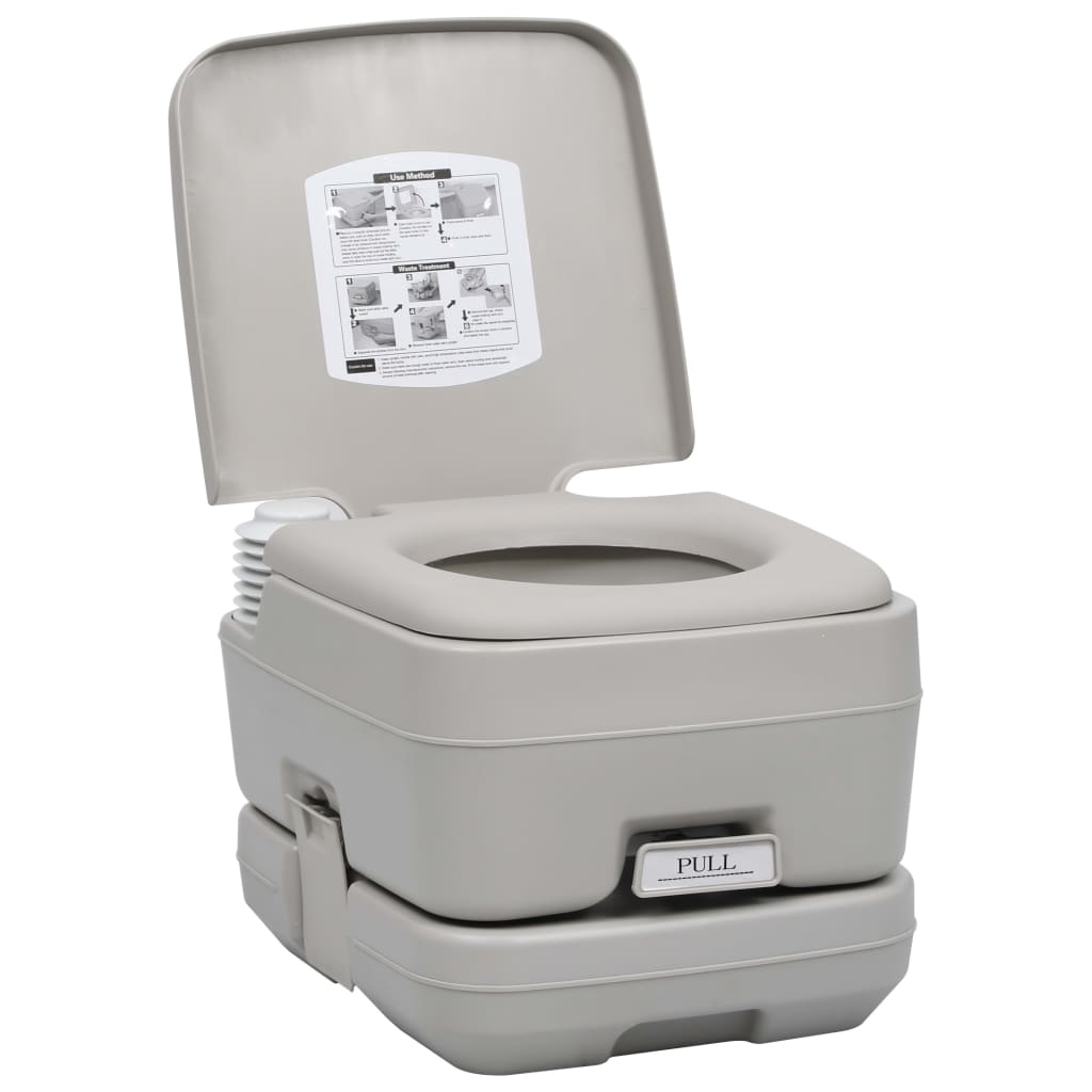 vidaXL Portable Camping Toilet and Water Tank Set