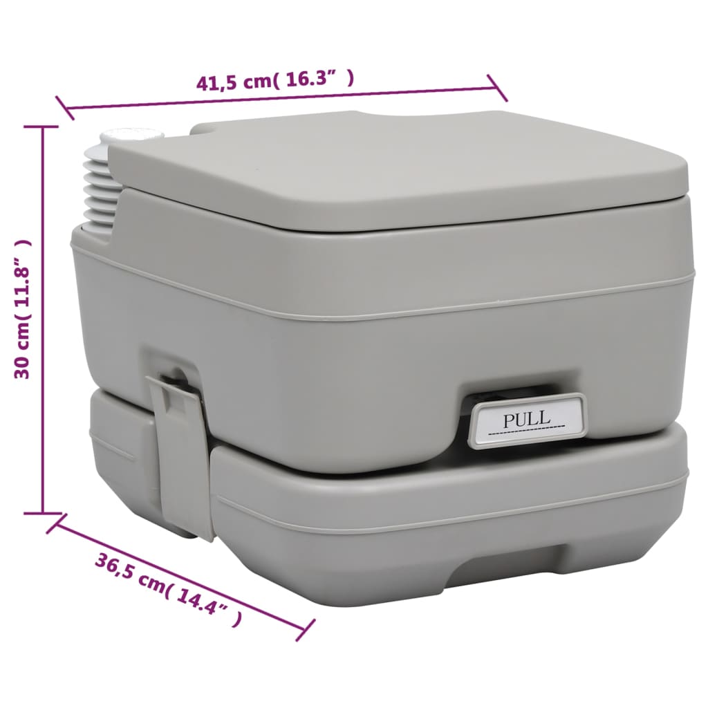 vidaXL Portable Camping Toilet and Water Tank Set