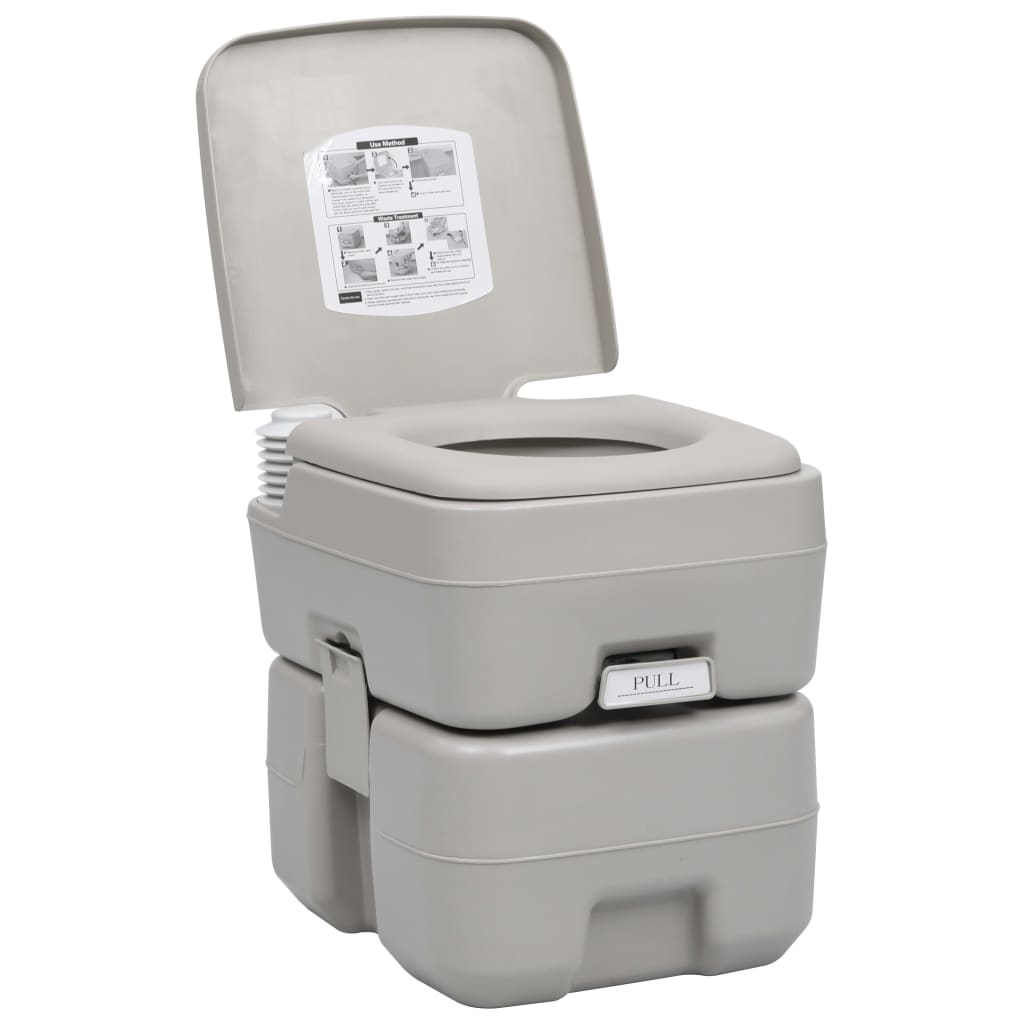 vidaXL Portable Camping Toilet and Water Tank Set