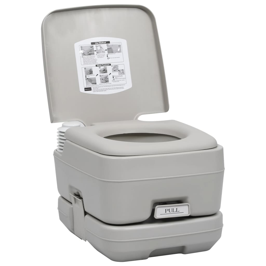 vidaXL Portable Camping Toilet and Handwash Stand Set