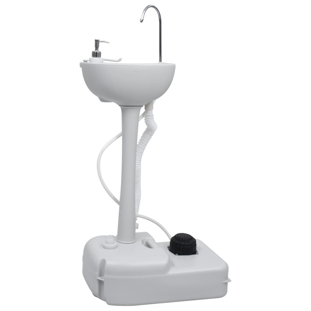 vidaXL Portable Camping Toilet and Handwash Stand Set with Water Tank