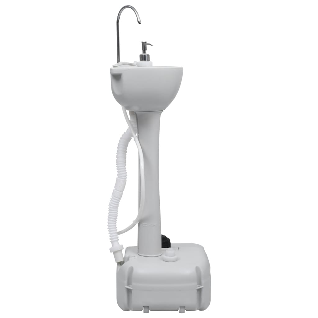 vidaXL Portable Camping Toilet and Handwash Stand Set with Water Tank