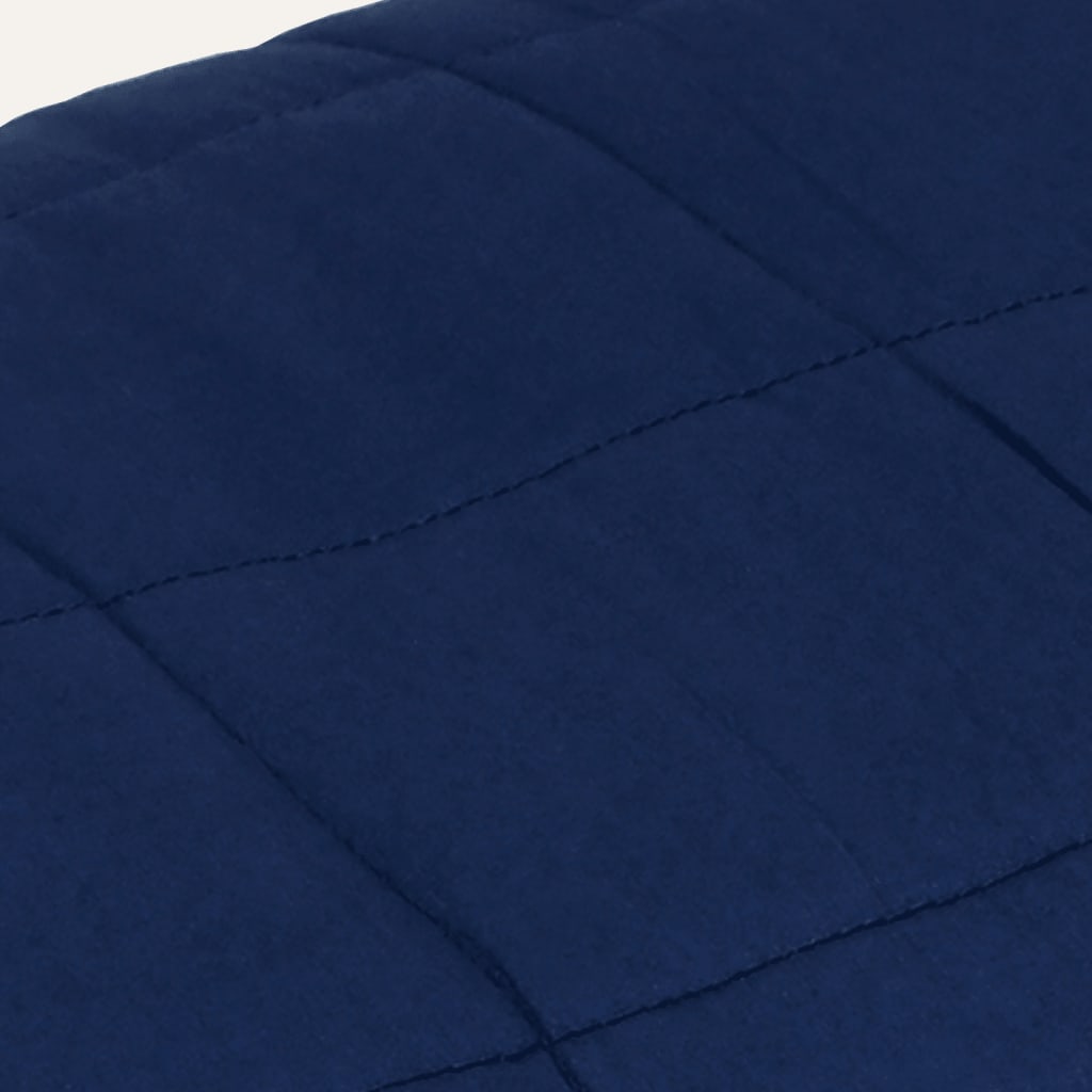 vidaXL Weighted Blanket Blue 220x240 cm King 11 kg Fabric