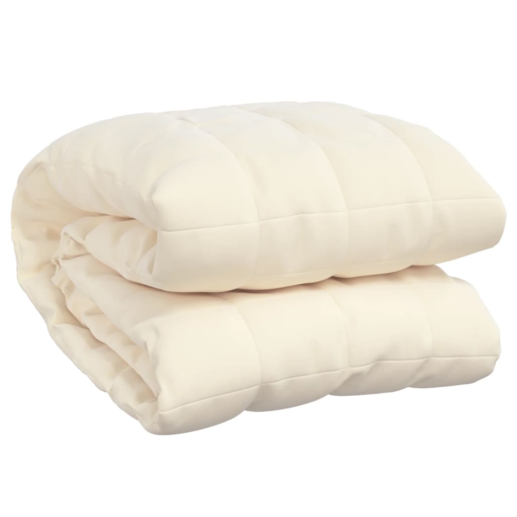 vidaXL Weighted Blanket Light Cream 122x183 cm 5 kg Fabric