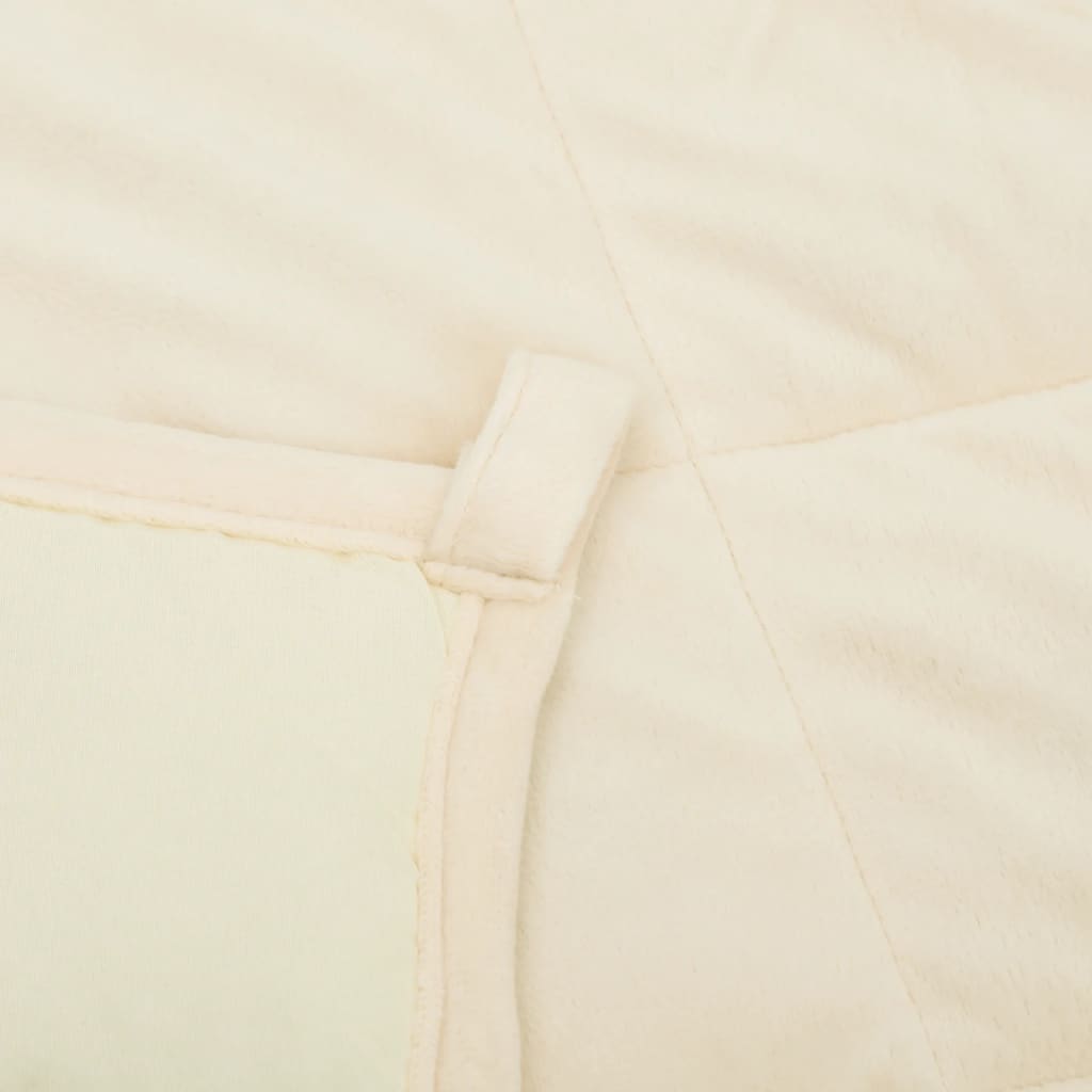 vidaXL Weighted Blanket Light Cream 152x203 cm 11 kg Fabric