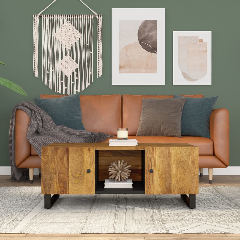 Coffee Table 100x54x40 cm Solid Wood Mango&Engineered Wood