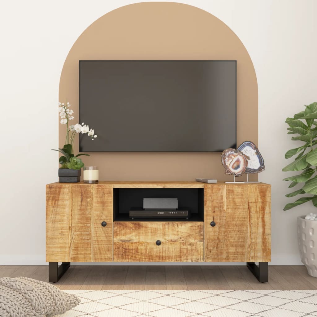 TV Cabinet 105x33,5x46 cm Solid Wood Mango&Engineered Wood