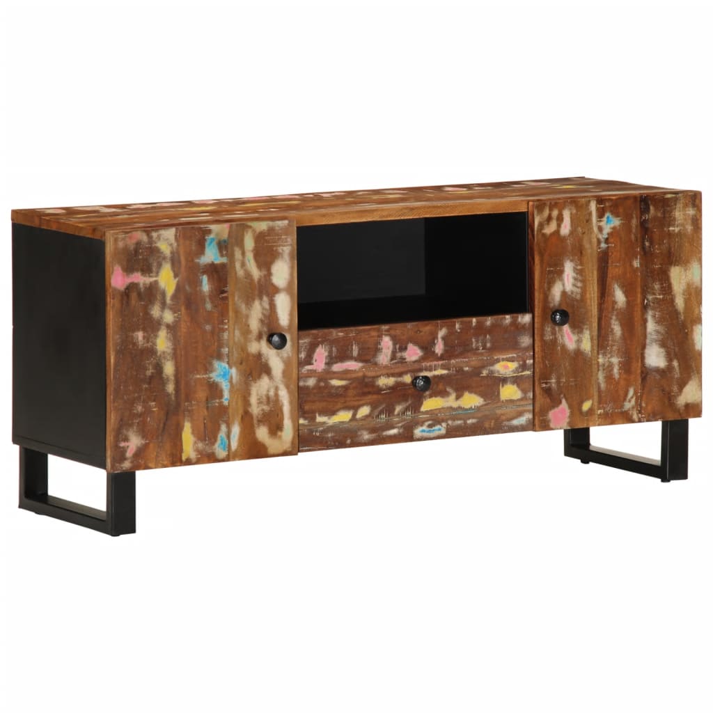 TV Cabinet 105x33,5x46 cm Solid Wood Reclaimed&Engineered Wood