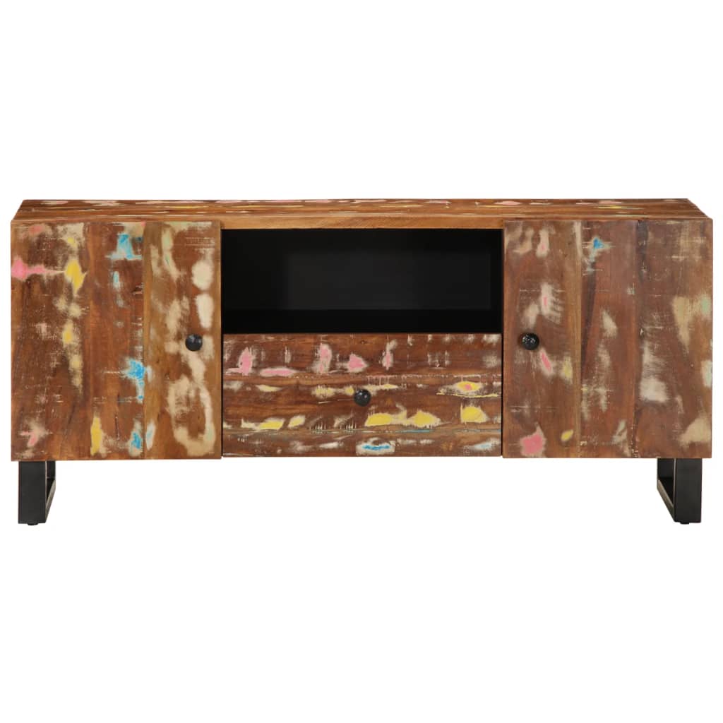 TV Cabinet 105x33,5x46 cm Solid Wood Reclaimed&Engineered Wood