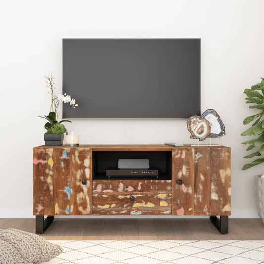 TV Cabinet 105x33.5x46 cm Solid Wood Reclaimed&Engineered Wood