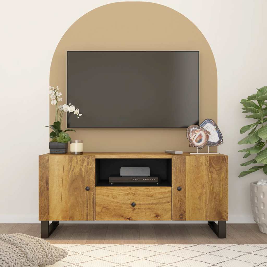 TV Cabinet 105x33,5x46 cm Solid Wood Mango&Engineered Wood