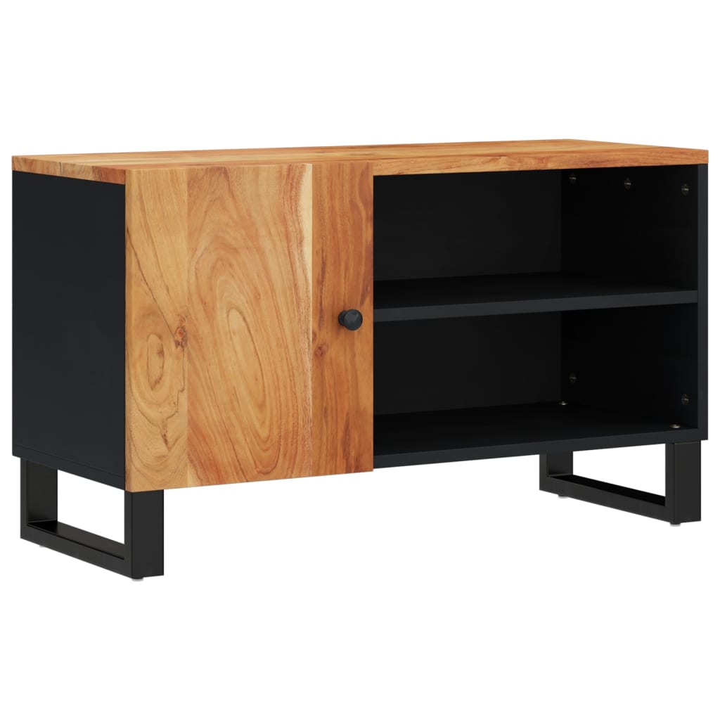 TV Cabinet 80x33x46 cm Solid Wood Acacia&Engineered Wood