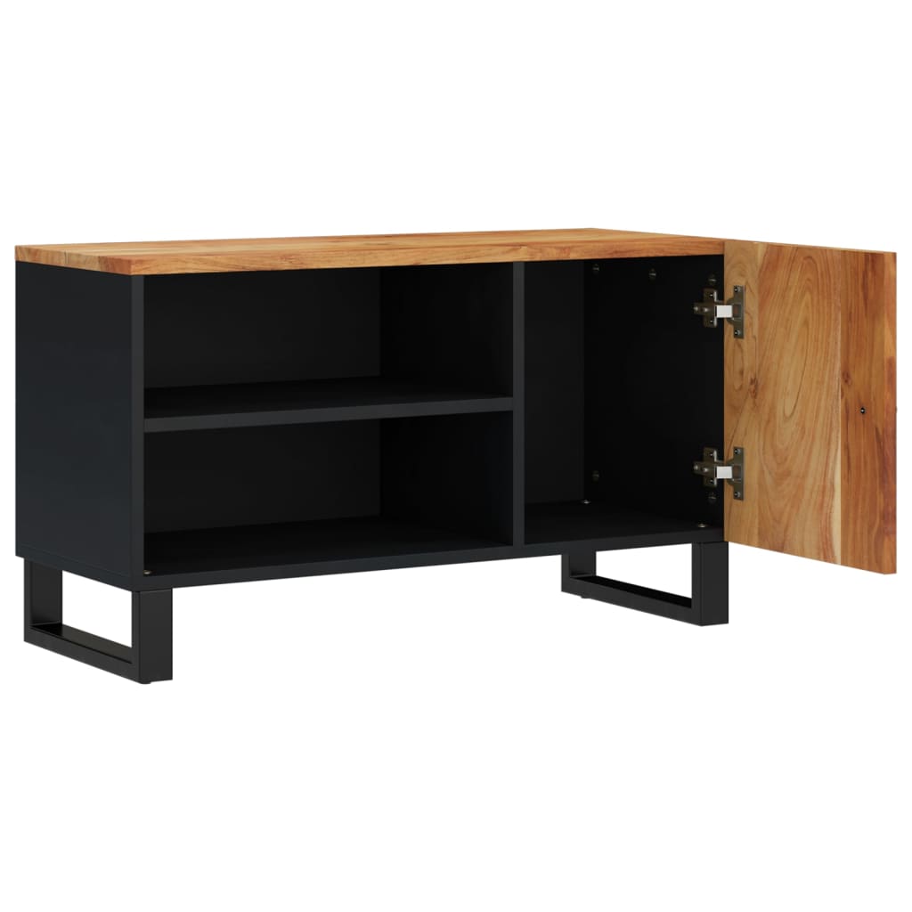 TV Cabinet 80x33x46 cm Solid Wood Acacia&Engineered Wood