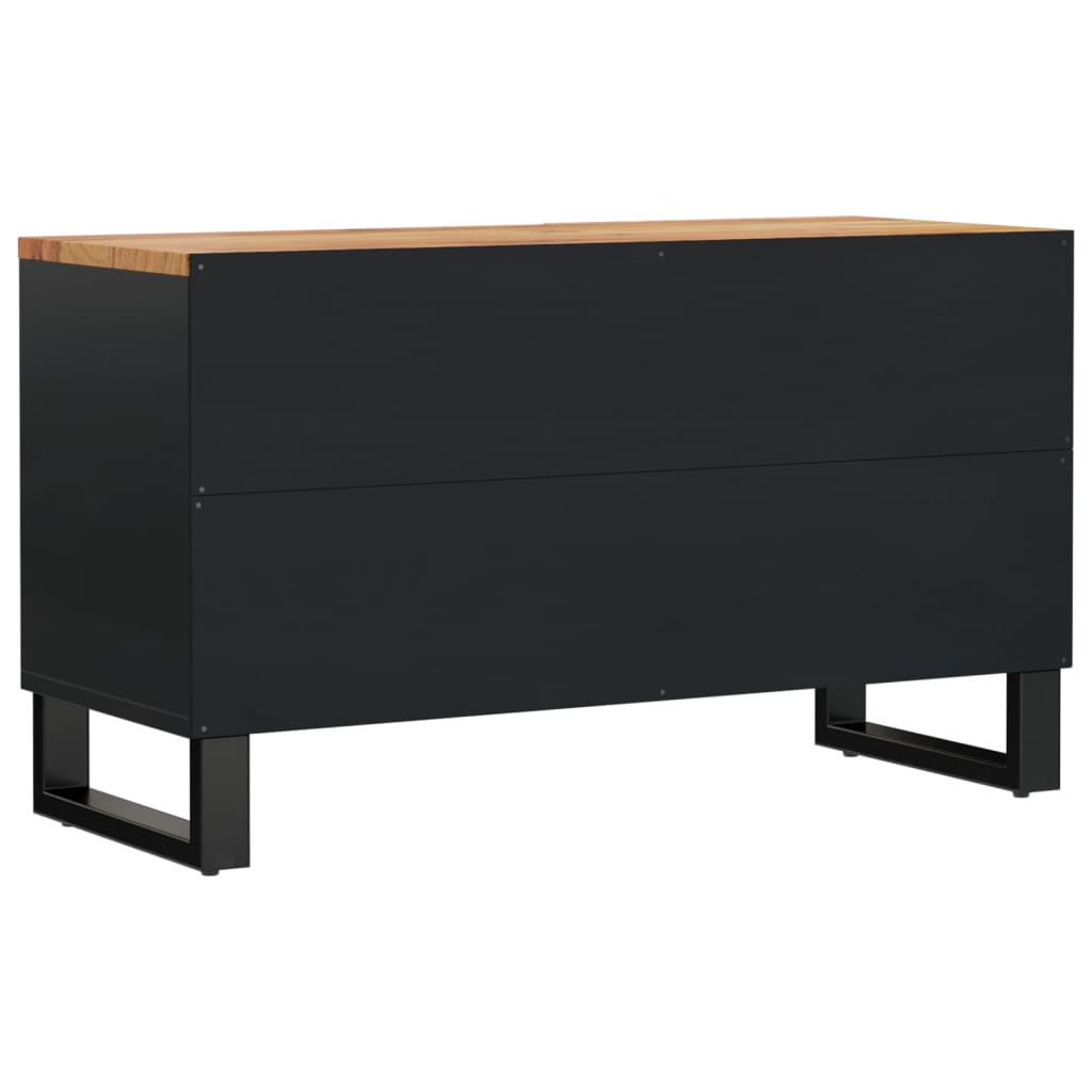TV Cabinet 80x33x46 cm Solid Wood Acacia&Engineered Wood
