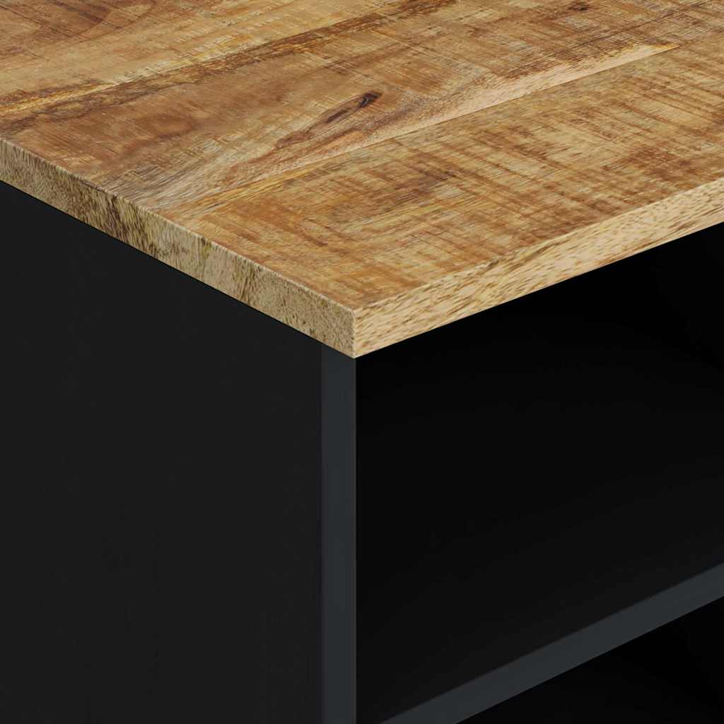 TV Cabinet 80x33x46 cm Solid Wood Mango&Engineered Wood