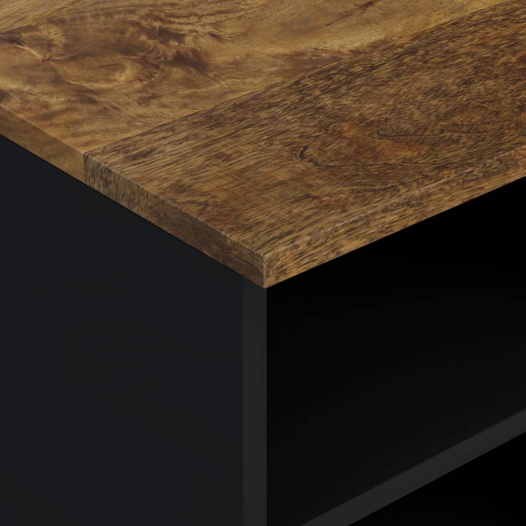 TV Cabinet 80x33x46 cm Solid Wood Mango&Engineered Wood