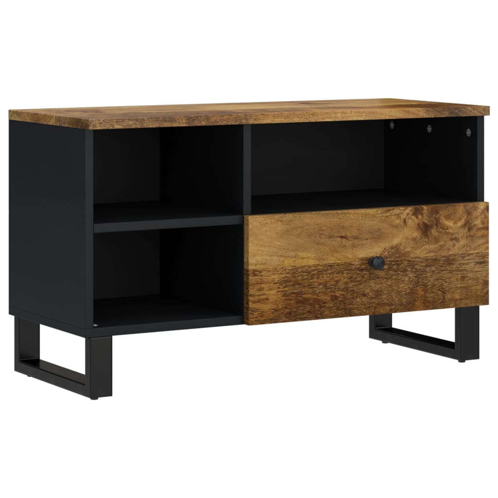TV Cabinet 80x33x46 cm Solid Wood Mango&Engineered Wood