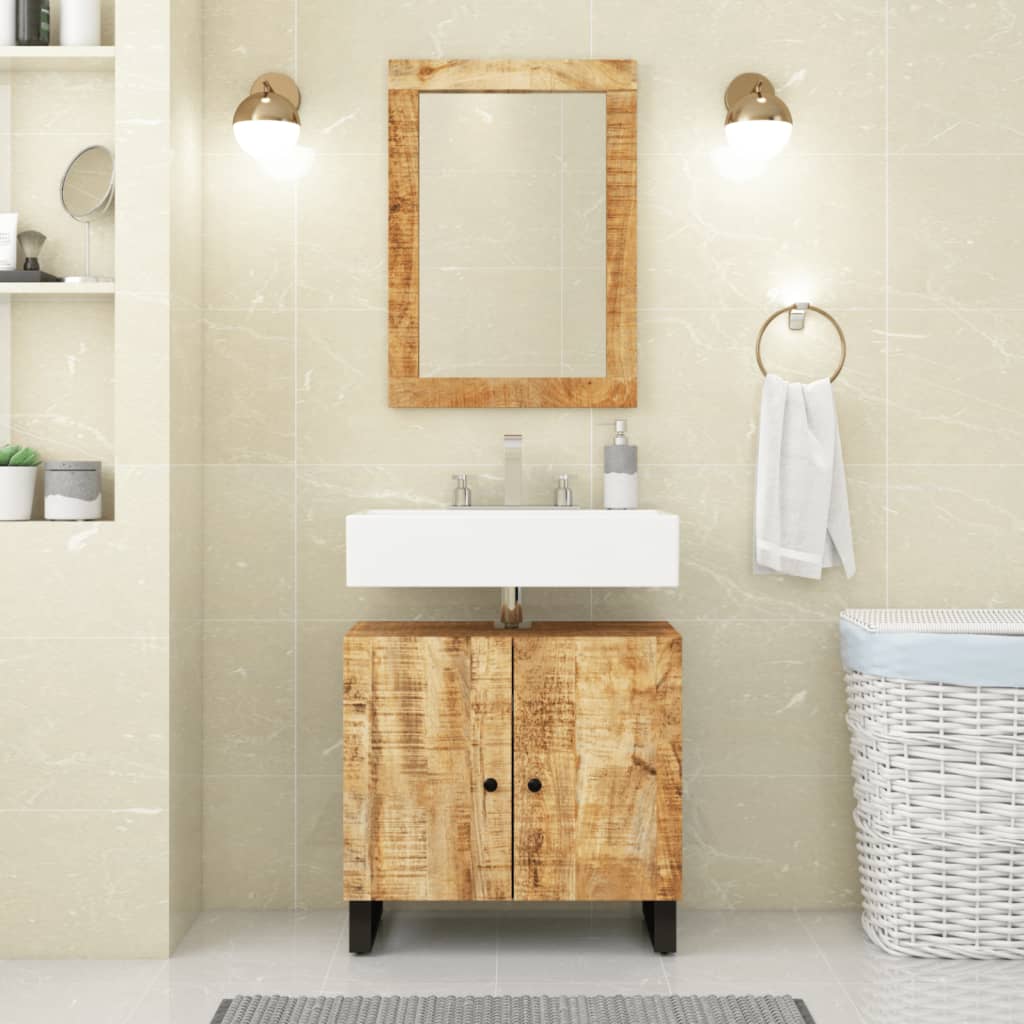 vidaXL Sink Cabinet 62x33x58 cm Solid Wood Mango and Engineered Wood