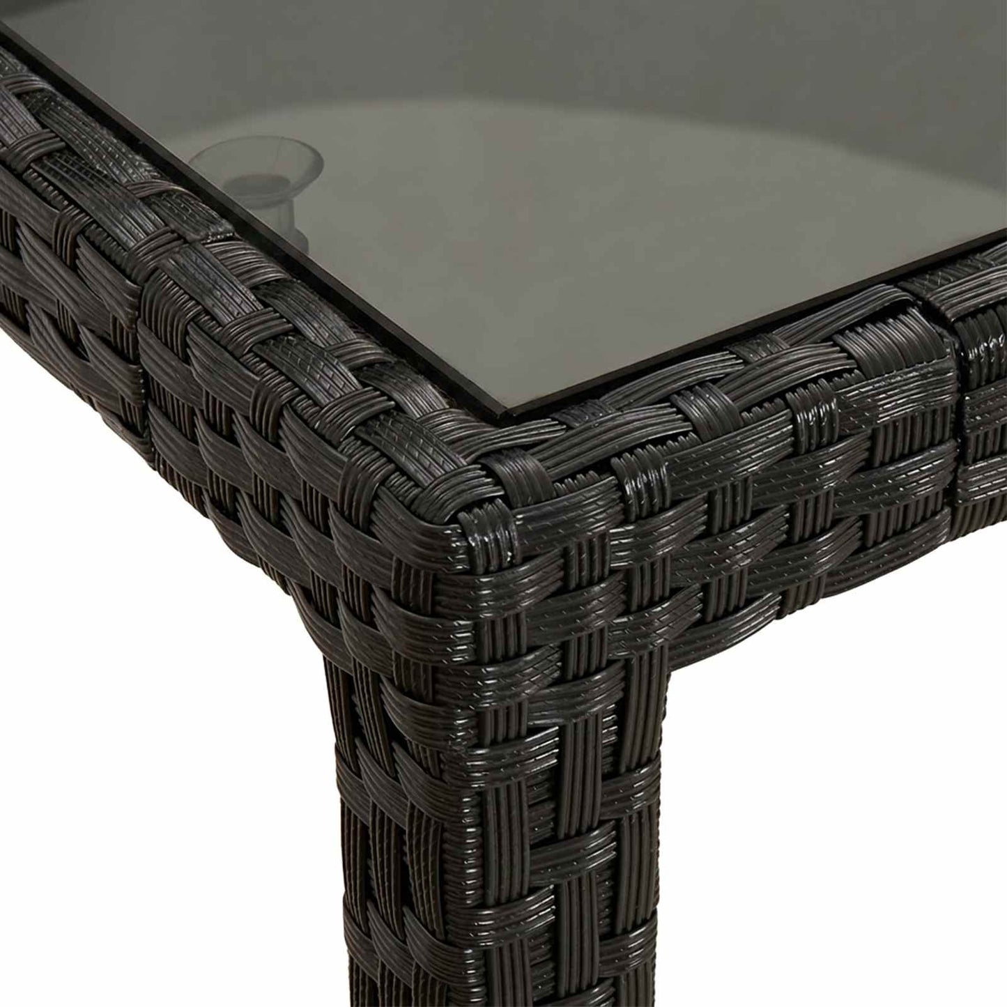 Garden Table Black 150 x 90 x 75 cm Poly Rattan