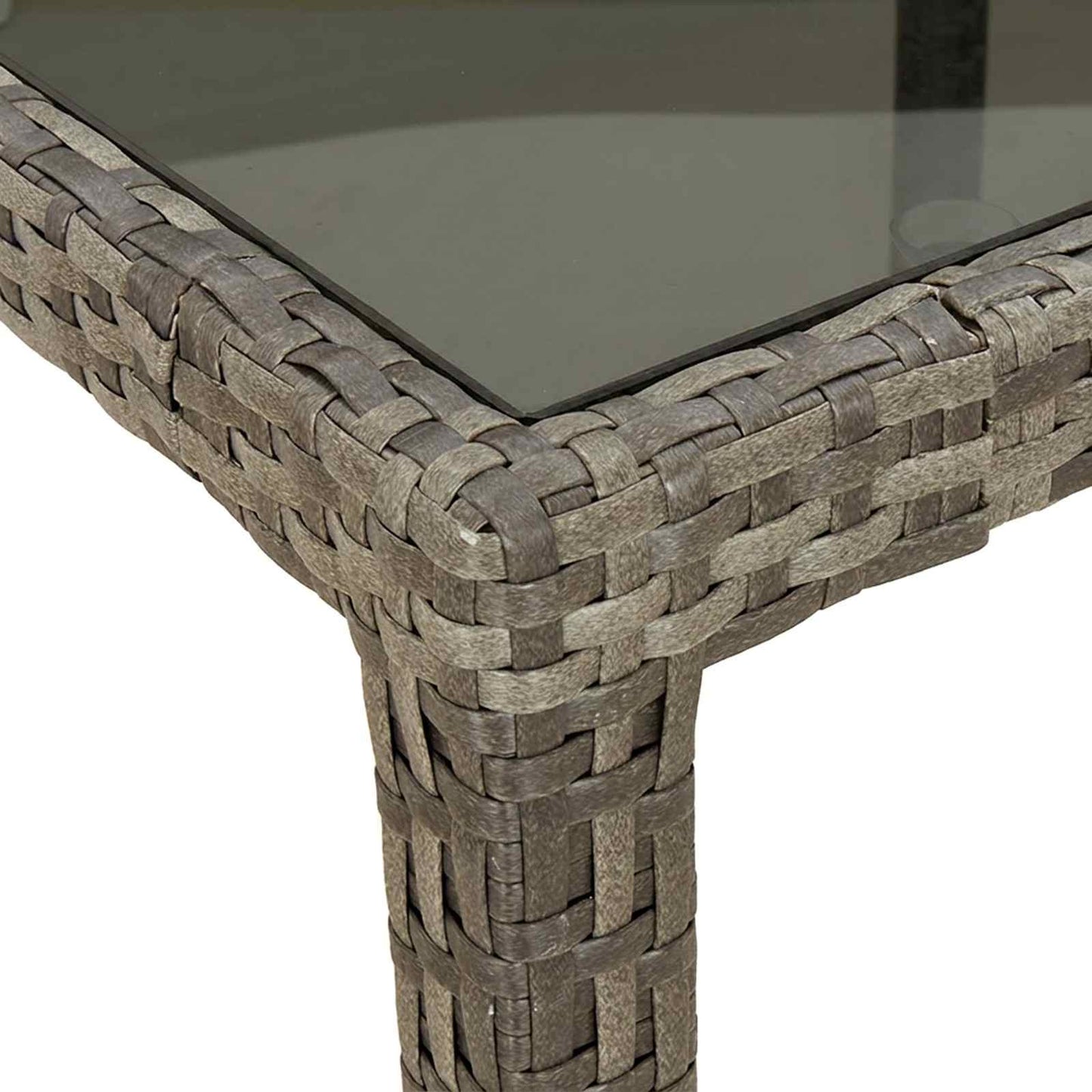 Garden Table Grey 150 x 90 x 75 cm Poly Rattan