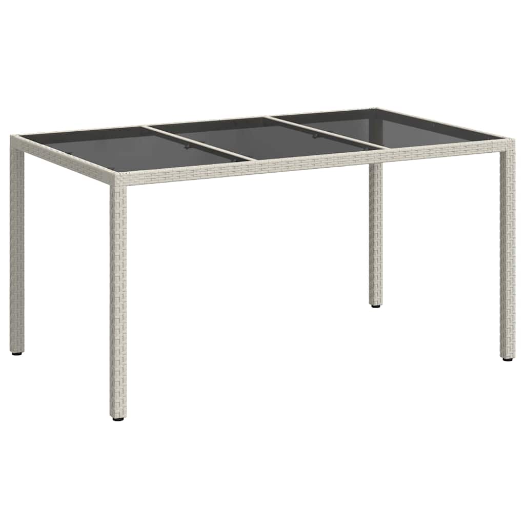 Garden Table White 150 x 90 x 75 cm Poly Rattan