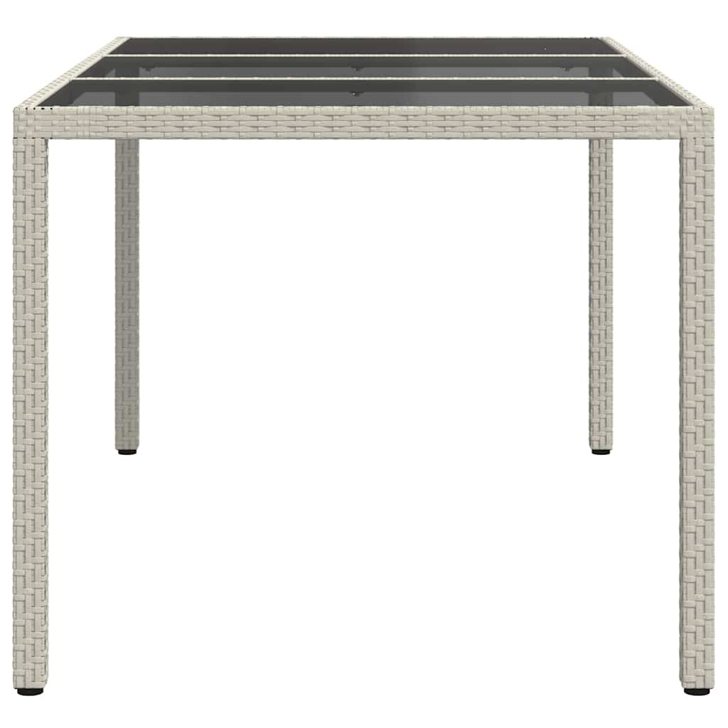 Garden Table White 150 x 90 x 75 cm Poly Rattan