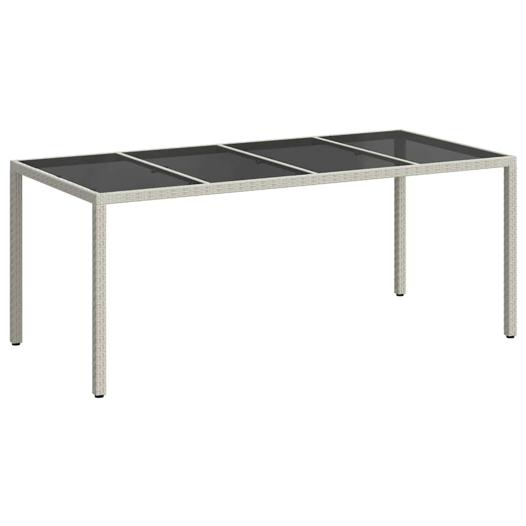 Garden Table White 190 x 90 x 75 cm Poly Rattan