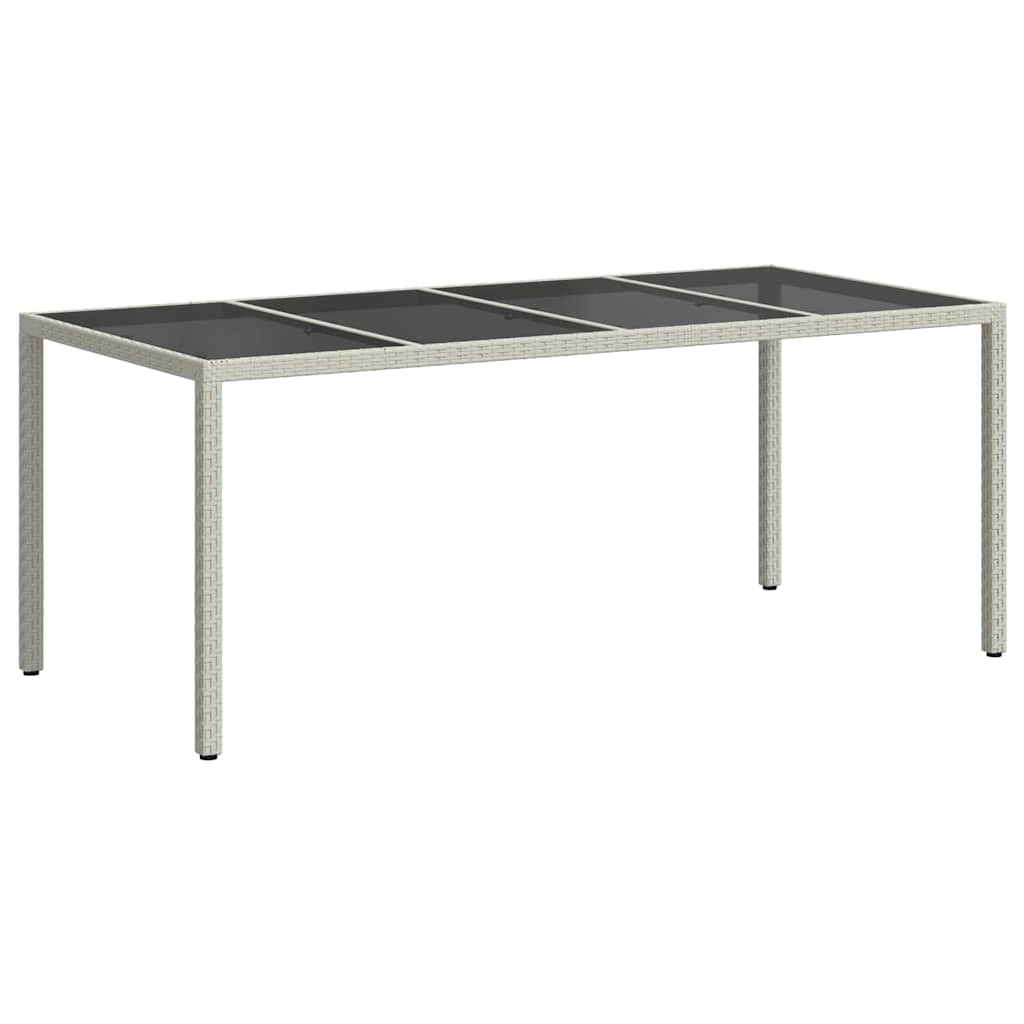 Garden Table White 190 x 90 x 75 cm Poly Rattan