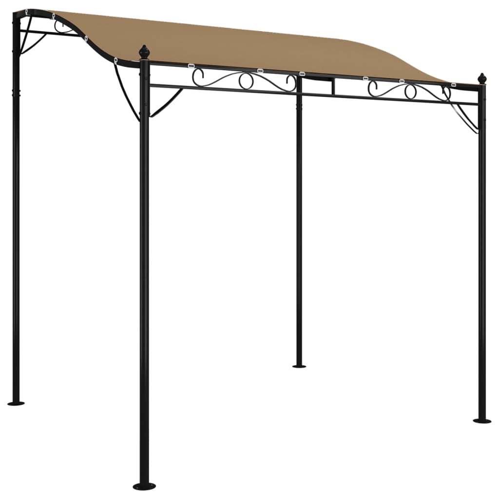Canopy Taupe 2x2.3 m 180 g/m² Fabric and Steel