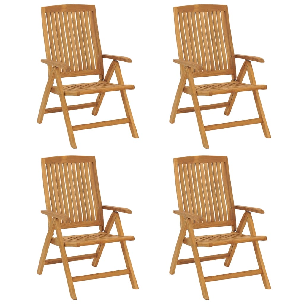 Reclining Garden Chair | Set of 4 | Teak | Solid teak wood | Medium