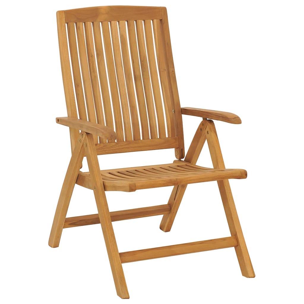 Reclining Garden Chair | Set of 6 | Natural teak | Solid teak wood