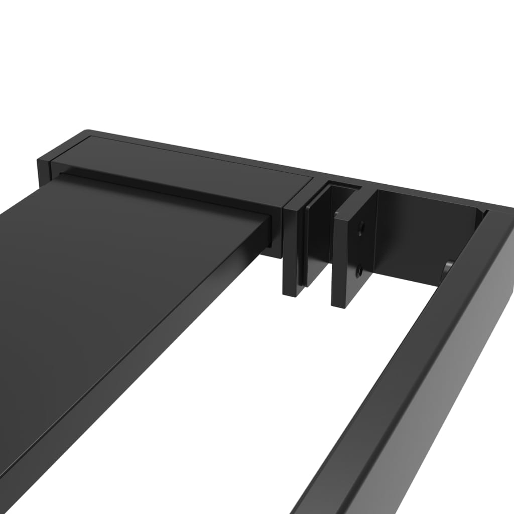 Shower Shelf for Walk-in Shower Wall Black 80 cm Aluminium
