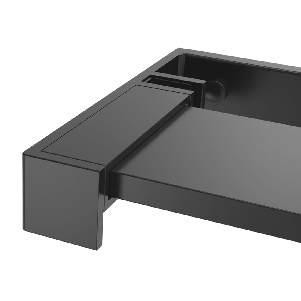 vidaXL Shower Shelf for Walk-in Shower Wall Black 118 cm Aluminium