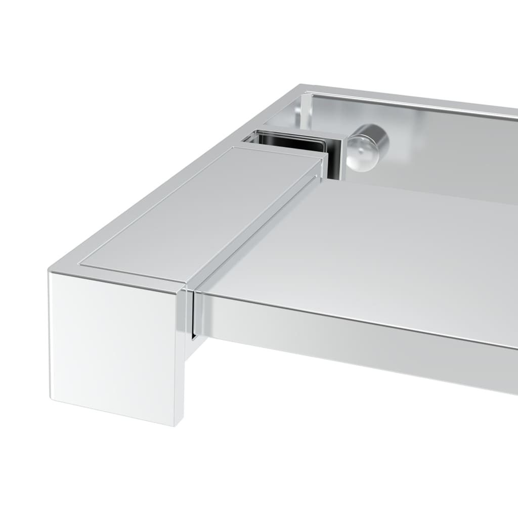 Shower Shelf for Walk-in Shower Wall Chrome 90 cm Aluminium