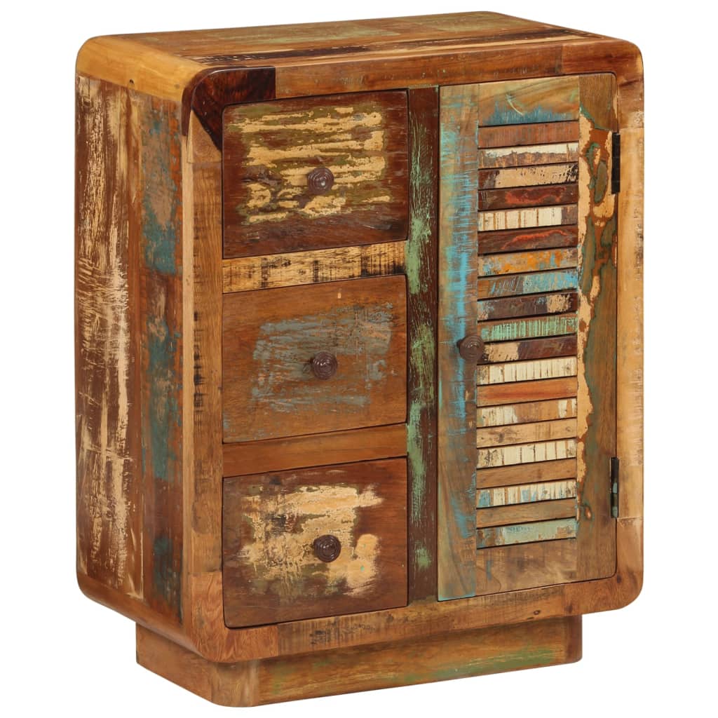Sideboard with 3 Drawers 55x30x70 cm Solid Wood Reclaimed