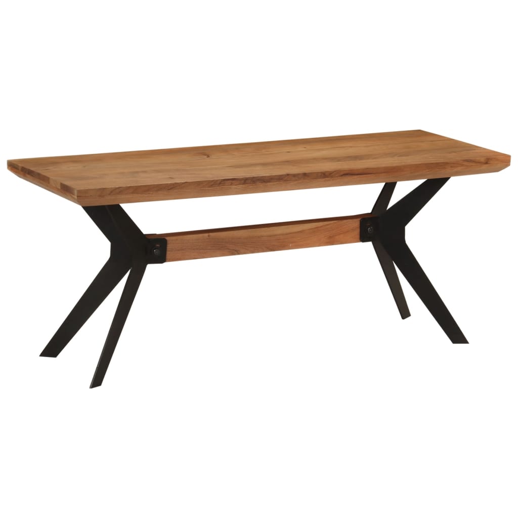 vidaXL Dining Bench 110x40x46 cm Solid Wood Acacia and Steel