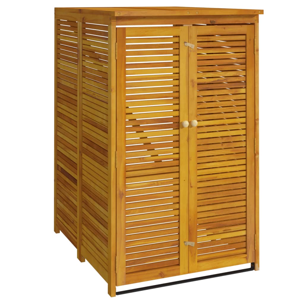 vidaXL Single Garbage Bin Shed 70x89x117 cm Solid Wood Acacia